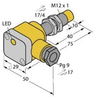 Turck Sensor nicht bündig PNP, Wechsler NI8U-EG12SK-VP4X