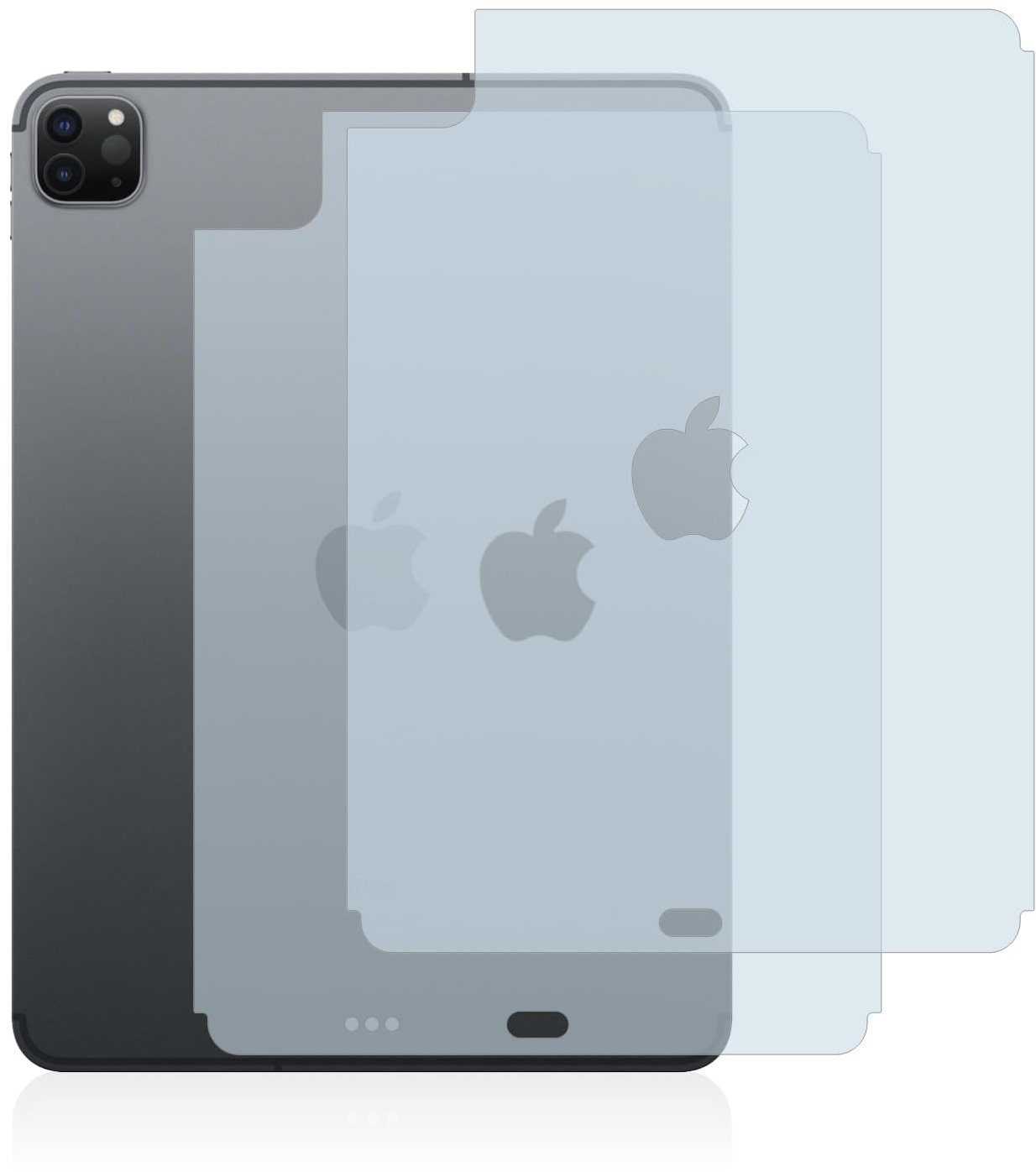 BROTECT (2 Stück Schutzfolie für Apple iPad Pro 11" WiFi Cellular 2020 (Rückseite, 2. Gen.) Displayschutz Folie Ultra-Klar