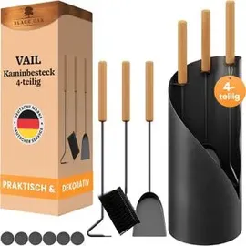 Black Oak Kaminbesteck VAIL 4-teilig Metall schwarz