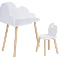 Beliani Kindertisch und Stuhl Set onesize weiß braun
