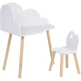 Beliani Kindertisch und Stuhl Set onesize weiß braun