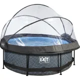 EXIT TOYS Stone Pool 244 x 76 cm inkl. Filterpumpe, Abdeckung