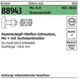 HALFEN Hammerkopfschraube R 88943 6-ktmutter M16x60 Mu 8.8 feuerverz. 25St. HALFEN