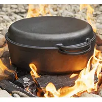 Gusseiserner Schmortopf XXL | Dutch Oven | Bräter | Kokotte | Feuertopf | 30 cm