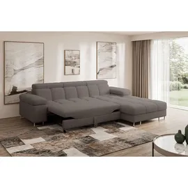 altdecor Ecksofa Cord mit Schlaffunktion 2-Sitzer Beige