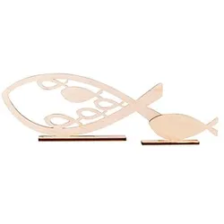 Rayher Bastelholz beige Fische