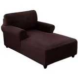 Rosnek Sofahusse Jacquard, Stretch, für Arm Chaise Lounge braun