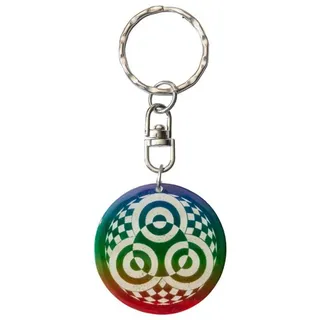 Saraswati Schlüsselanhänger Schlüsselanhänger "Kornkreis Ammersee" Muschel rainbow 3,5cm