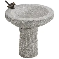 Dehner Granit-Vogeltränke, ca. Ø35/H40 cm, Hellgrau