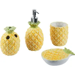 Badaccessoires Set 4-teilig MAICAO Keramik Gelb