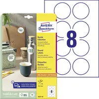 Avery Zweckform 6227-10 Runde Etiketten (80 Klebepunkte, Ø65mm 10
