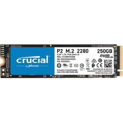 Crucial P2 interne SSD (250 GB) 2100 MB/S Lesegeschwindigkeit, 1150 MB/S Schreibgeschwindigkeit schwarz