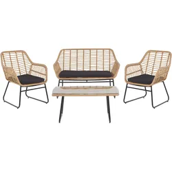 Sitzgruppe MINORI PE Rattan Beige