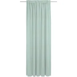 Vorhang ADAM "Scribble" Gr. 4, blau (petrol), B:142cm H:245cm, Jacquard, Baumwolle, Leinen, Gardinen, nachhaltig aus Bio-Baumwolle