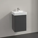 Villeroy & Boch Villeroy und Boch Collaro Waschtischunterschrank C00500VR 41x54,6x34,4cm, Waschbecken mittig, Anschlag links, graphite