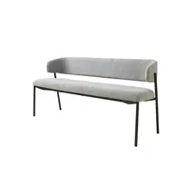 Schöner Wohnen Sitzbank Polsterbank Grau 163 x 80 x 56 cm