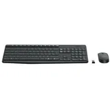 Logitech MK235, Standard, Kabellos, RF Wireless, QWERTZ, Schwarz, Maus enthalten