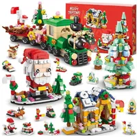 LuxusKollektion Spielzeug-Adventskalender Adventskalender Bausteine 1123 Teile 6in1 mit 24 Türchen für Kinder bunt