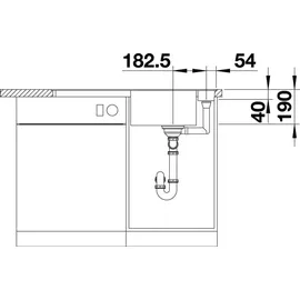Blanco Axia III 5 S-F anthrazit + Excenterbetätigung + InFino + Holzschneidbrett
