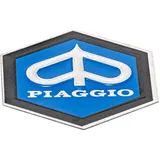 RMS Emblem Piaggio 6-Eck Kaskade für Vespa PX T5 etc. - Aluminium, selbstklebend 31x36 mm, Schwarz