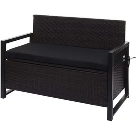 MCW MCW-F39 2er Sitzbank 160 x 60 x 85 cm Braun/Schwarz