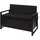 MCW MCW-F39 2er Sitzbank 160 x 60 x 85 cm Braun/Schwarz
