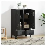 vidaXL Kleiderschrank Industrie-Stil 67 x 107 x 35 cm Anthrazit