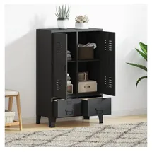 vidaXL Kleiderschrank Industrie-Stil 67 x 107 x 35 cm Anthrazit