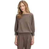 Betty Barclay 3/4-Arm-Shirt "Damen im Glitzer-Look", Damen, Gr. 38, braun, Jersey, Obermaterial: 90% Polyester, 5% Polyester, 5% Elasthan, festlich, loose fit normal, U-Boot-Ausschnitt, Shirts 3/4-Arm-Shirt