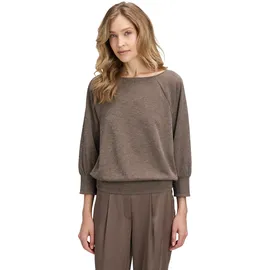 Betty Barclay 3/4-Arm-Shirt "Damen im Glitzer-Look", Damen, Gr. 38, braun, Jersey, Obermaterial: 90% Polyester, 5% Polyester, 5% Elasthan, festlich, loose fit normal, U-Boot-Ausschnitt, Shirts 3/4-Arm-Shirt