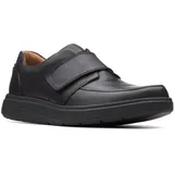 CLARKS Herren Un Abode Strap Slipper, Black Leather, 47 EU