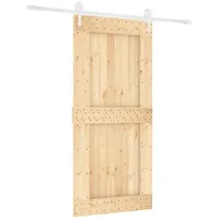 vidaXL Schiebetür rechts 95 x 210 cm Braun/Weiß