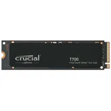 Crucial T700 2TB SSD Gaming M.2 2280 NVMe 2000GB interne SSD (2 TB) M.2" 12400 MB/S Lesegeschwindigkeit, 11800 MB/S Schreibgeschwindigkeit, PCIe Gen5 NVMe, TLC NAND, DRAM Cache, DirectStorage schwarz