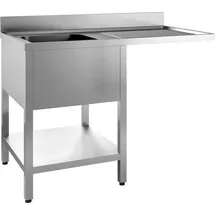 CombiSteel Spültisch 120x70 cm für Spülmaschine – 1 Becken links, mit Grundboden