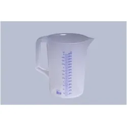 Hünersdorff Messkanne 3.000 ml, PP, 2 Skalen geschlossener Griff, transparent
