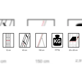 Vago-Tools Klappleiter 4 Stufen