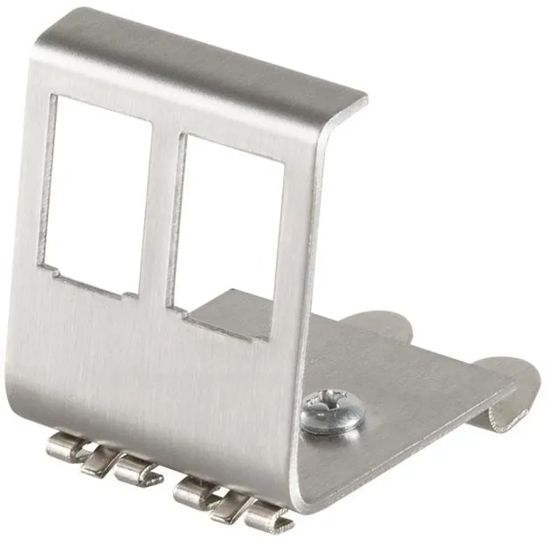 LogiLink Hutschienenadapter für zwei RJ45 Keystone Module, Metall