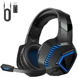 KAPEYDESI Headset Wireless, Gaming Kopfhörer Kabellos for PS5/PS4/PC/Switch/Mac, Headset mit Mikrofon Noise Cancelling, Bluetooth 5.2, 3D Surround-Sound, Kopfhörer mit Kabel 3.5mm for Xbox Series.