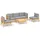 vidaXL Garten-Lounge-Set 6-tlg. grau Kiefer