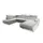 masseno Ecksofa SIENA Velours 5-Sitzer Grau