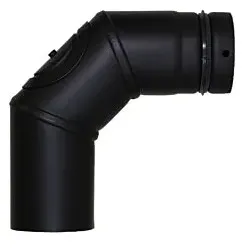Bertrams Pelletino Bogen 10SBRV90-80S 90°, mit Reinigungsöffnung, 80 x 0,6 mm, schwarz