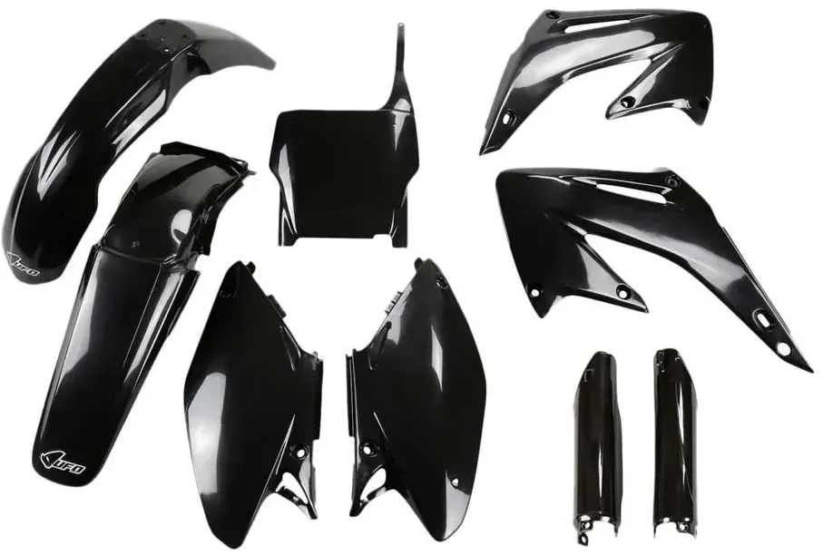 Ufo Honda Cr 125/250 2004-2004 Hokit102f-001 Fork Protectors & Plastikbausatz - Black - One Size