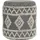 FineBuy Sitzhocker FineBuy Polsterhocker Wolle Rund Grau 40 cm Boho Hocker mit Stauraum
