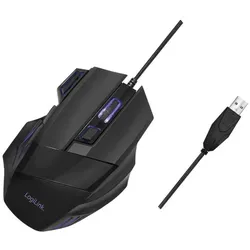 LogiLink Ergonomische USB-Gaming-Maus, 2400 dpi, Schwarz