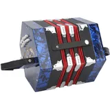 Alomejor Konzertina-Akkordeon, Tragbar, Professionell, aus Massivholz für Erwachsene, Schönes Design, Einfach zu Bedienendes Musikinstrument (BLUE)