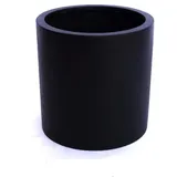 eleganteinrichten Elegant Einrichten Pflanzkübel Fiberglas Zylindrisch D50xH50cm Schwarz-matt