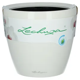 LECHUZA Classico LS 28 Komplettset Ø 28 x 26 cm weiß hochglanz