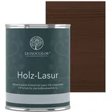 Lignocolor® Holzlasur (750ml Nussbaum dunkel) schützende Lasur für Außen & Innen Wasserbasis