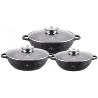 Klönberg Topf-Set 6tlg. Schöne niedriger Töpfe mit Steinbeschichtung 3