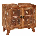 vidaXL Reclaimed Holz Badezimmerschrank 4104564  cm Mehrfarbig Massivholz
